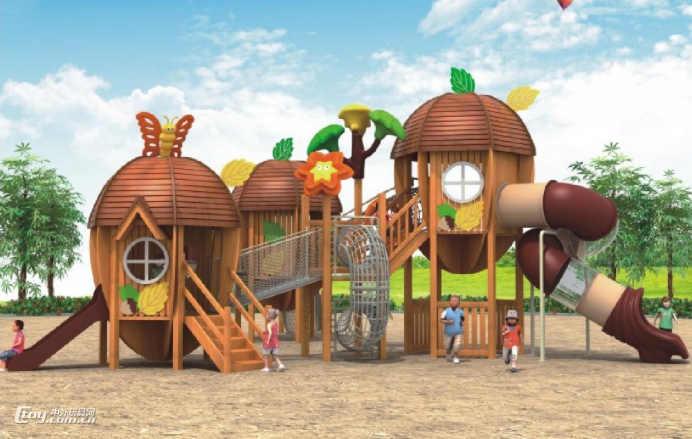 高端幼儿园大型滑梯 儿童室外组合玩具 梨花木小区户外游乐