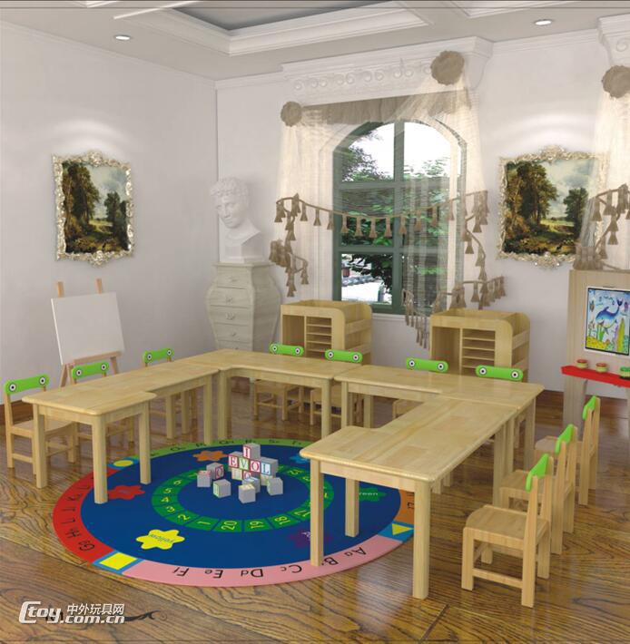 批发桂林幼儿园木质桌椅 广西玩具厂 桂林大风车游乐设备