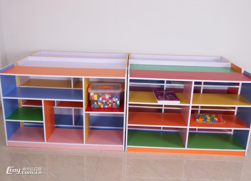 幼儿防潮板玩具柜 幼儿家具 玩具书包柜 柳州防火板组合柜