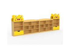 桂林幼儿家具柜子 松木玩具书包柜 区角组合柜 桂林厂家批发