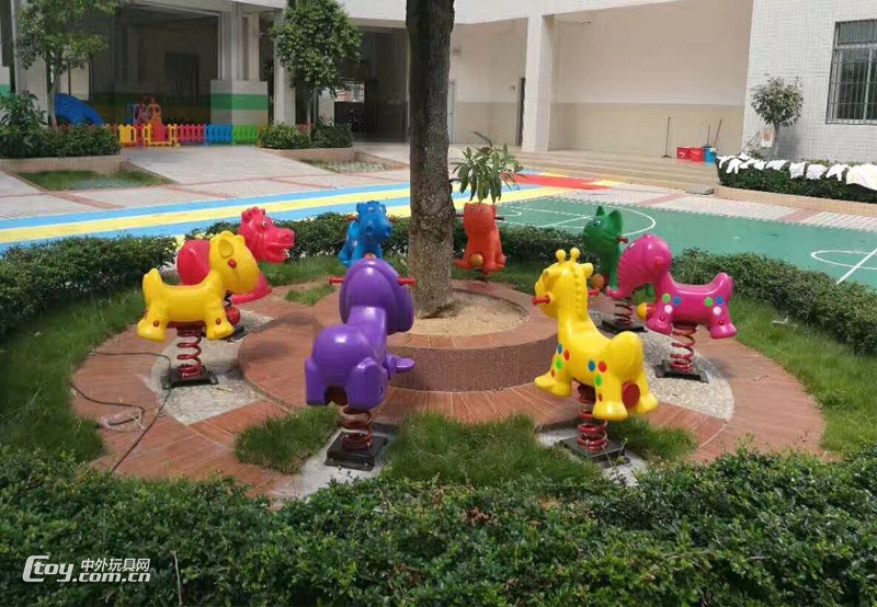 广西柳州桂林幼儿园户外弹簧摇马 柳州儿童游乐设施