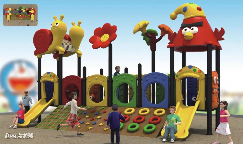 广西柳州室外组合滑梯 儿童游乐设施 广西大型玩具工程塑料制作