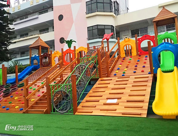 广西崇左厂家直销幼儿园滑梯 儿童秋千组合滑梯玩具批发定做