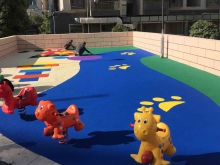 幼儿园场地 广西防城港幼儿园室外地胶 运动橡胶颗粒地垫