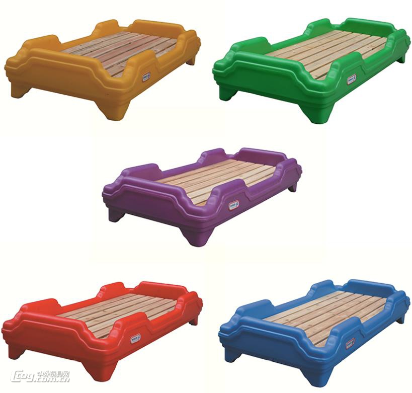 广西北海批发幼儿园儿童床 幼儿塑料床 儿童塑料午睡床