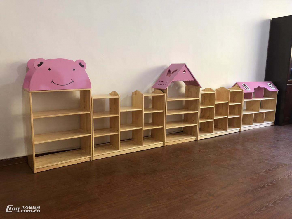 大风车幼教玩具 广西梧州幼儿园实木玩具柜 实木书包柜