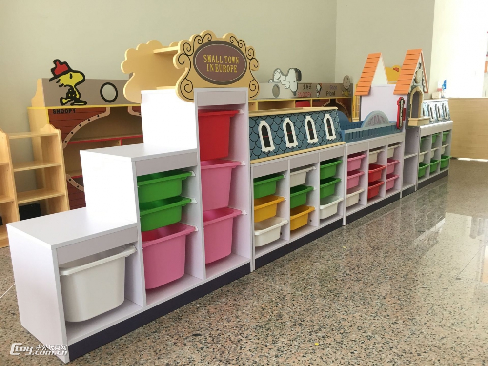 广西贺州批发供应书架组合书柜 实木玩具柜 广西幼儿家具厂