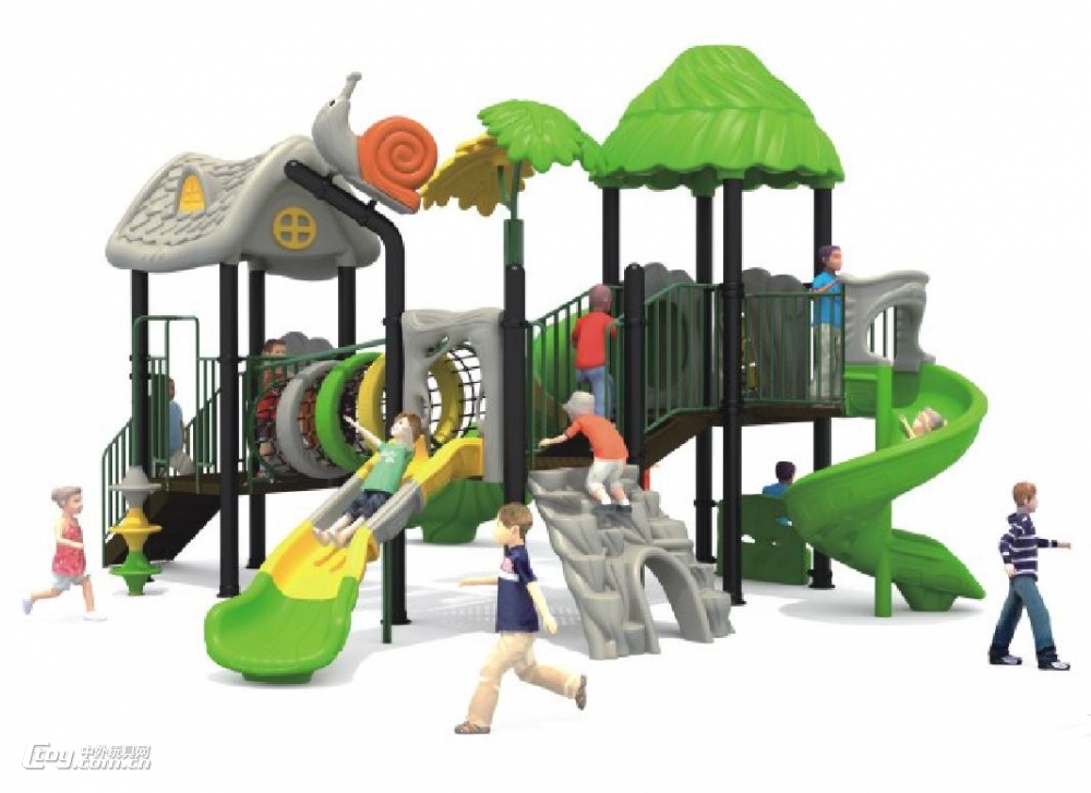 广西南宁定做 户外儿童塑料游乐园组合滑梯游乐设备定制