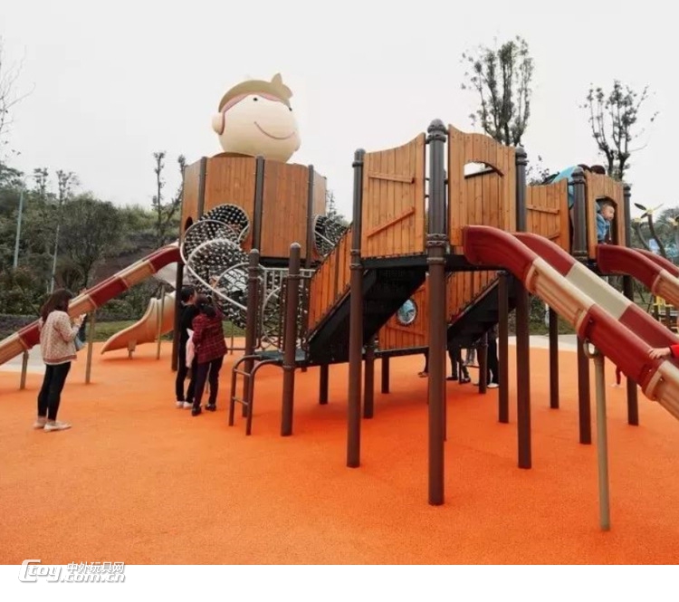 贵阳儿童游乐场公园大型室外组合塑料滑梯设施定制