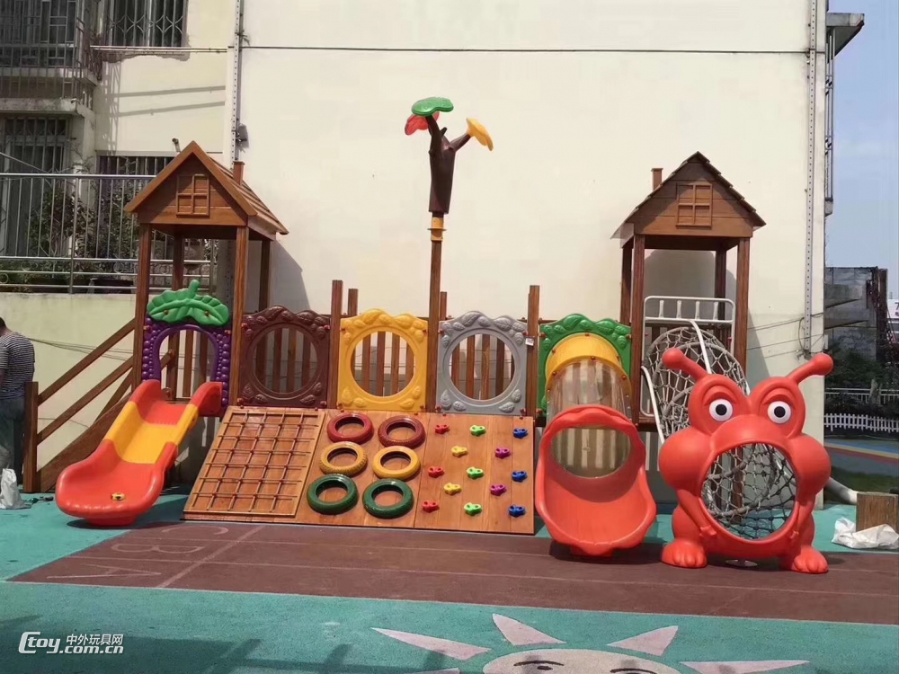 供应贵州景区露天儿童组合螺旋滑梯