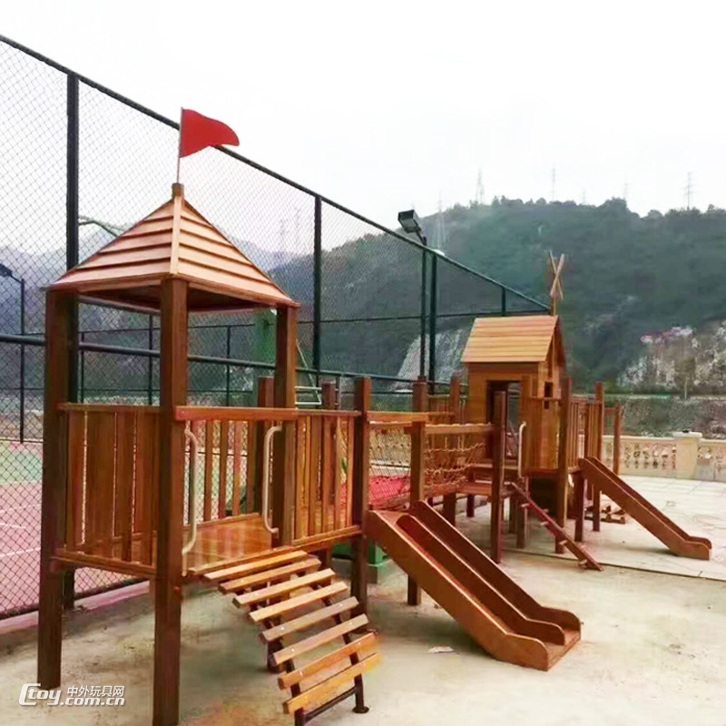 贵州供应儿童室外拓展大型木质滑梯游乐设备玩具厂批发