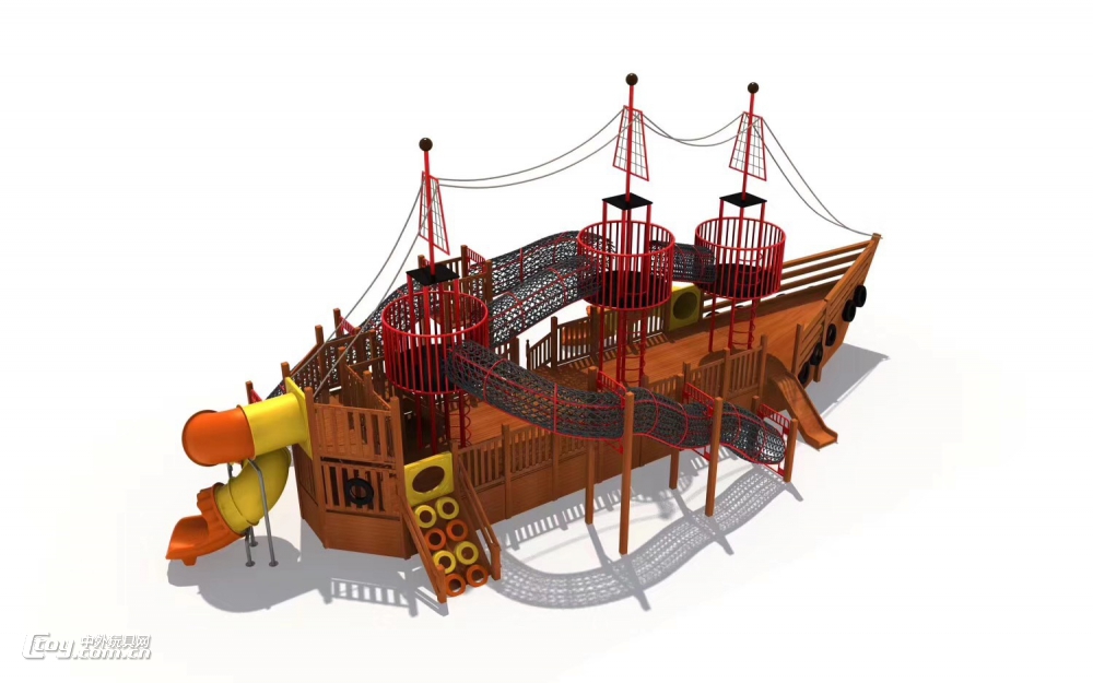 大风车玩具 遵义供应木质系列游乐场景区幼儿中型组合螺旋滑梯