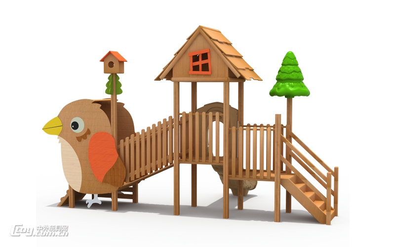 遵义生产幼儿木质滑梯户外拓展设备 大风车幼教玩具