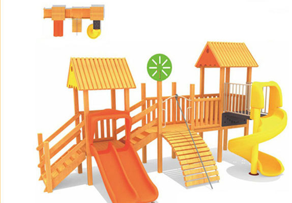 遵义厂家供应游乐园幼儿组合露天木质滑滑梯