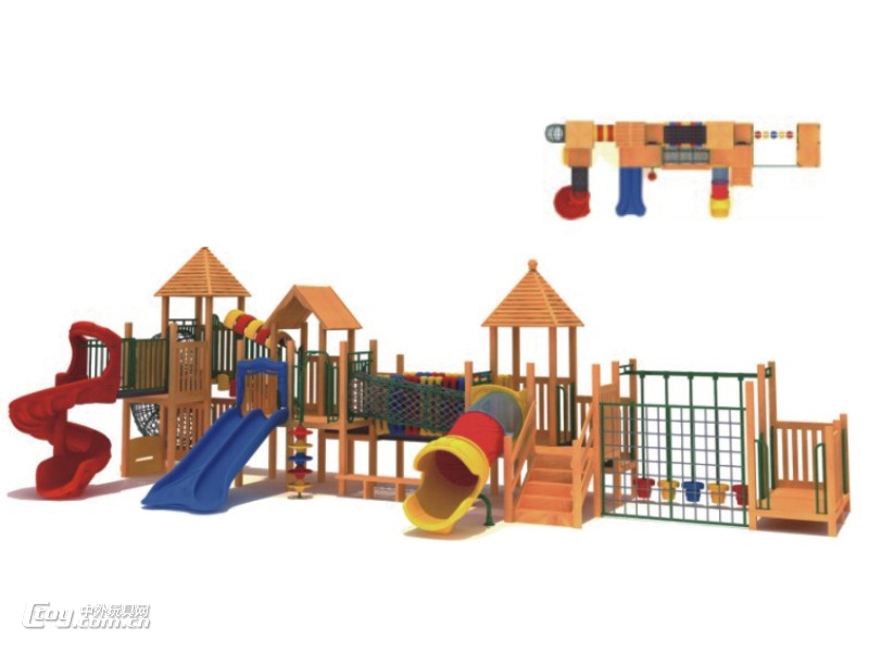 凯里厂家供应儿童游乐设备木质组合滑梯 景区学校拓展设备