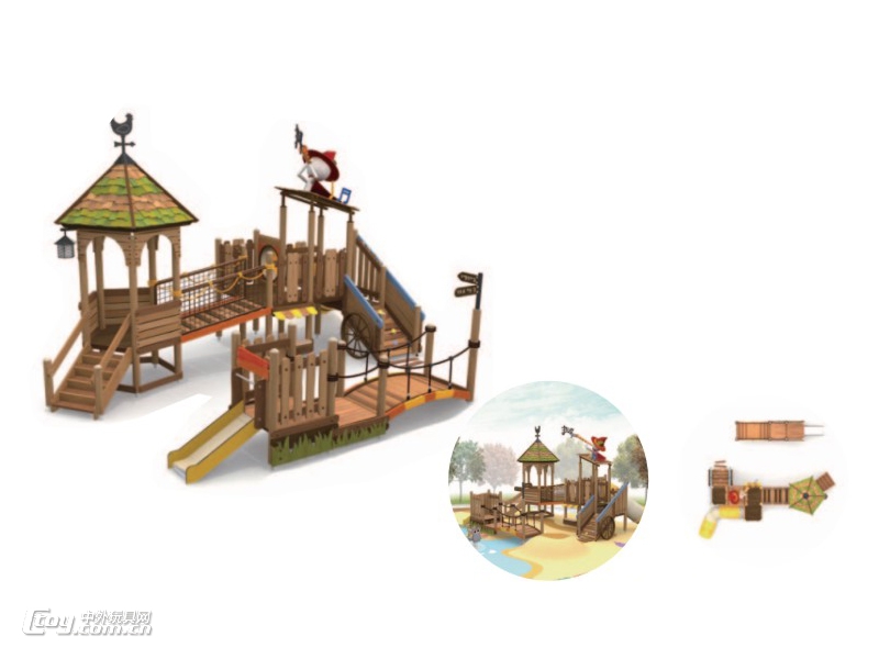 定做儿童室外学校公园大型组合实力滑梯 凯里大风车直销