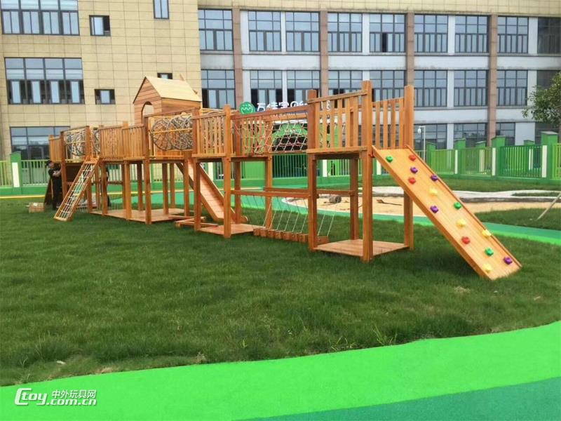 凯里儿童乐园组合实木滑梯 游乐园景区游乐设施批发