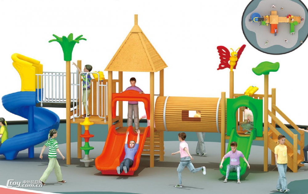 凯里厂家定制儿童多功能游乐实木滑梯玩具游乐设施