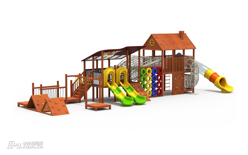 大风车玩具厂 凯里生产儿童室内外商场实木滑梯乐园配套游乐设备