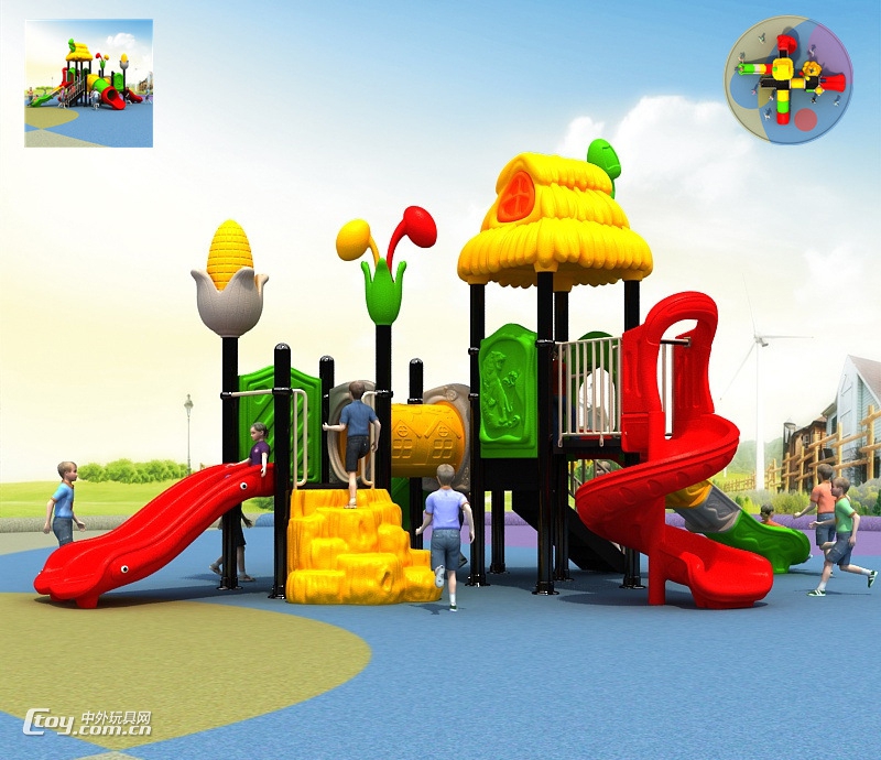 广州户外儿童乐园游乐场滑梯 大型设施定制景区广场塑料滑梯设备