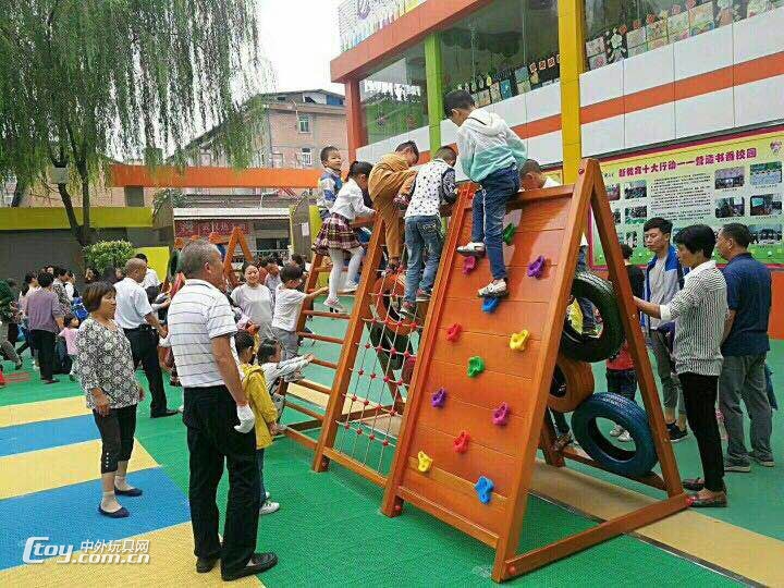 供应南宁儿童体能训练组合 幼儿园户外大型拓展攀岩墙配套设施