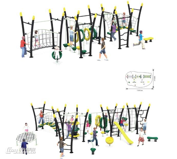南宁商场儿童拓展体能锻炼游乐场设备 荡桥 钻网幼教玩具