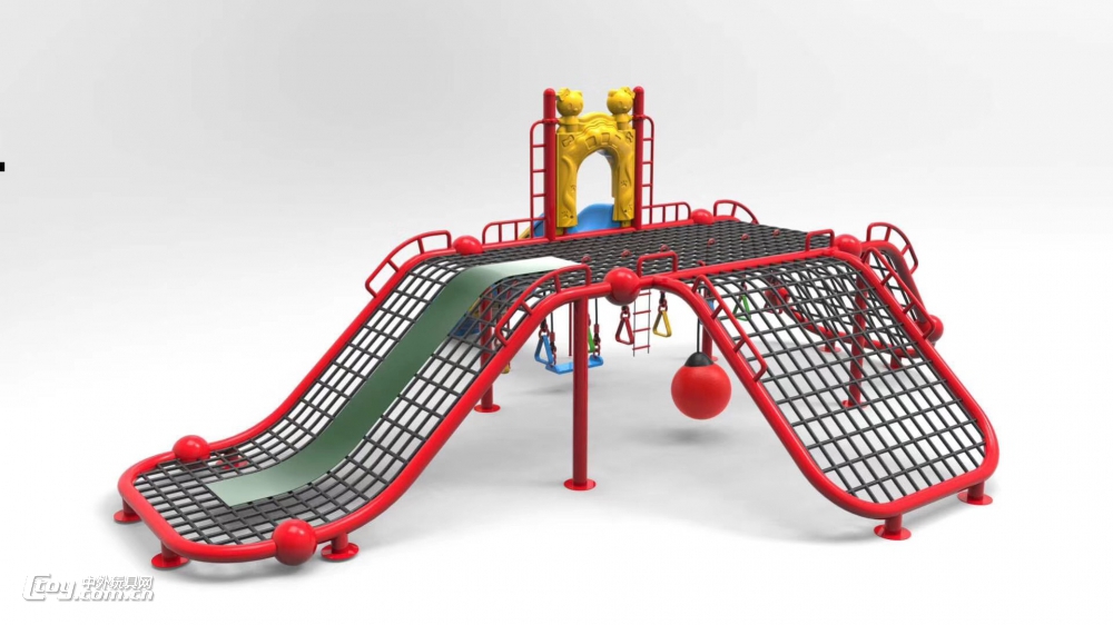 柳州可定制幼儿园拓展玩具 儿童秋千蹦床组合游乐设备