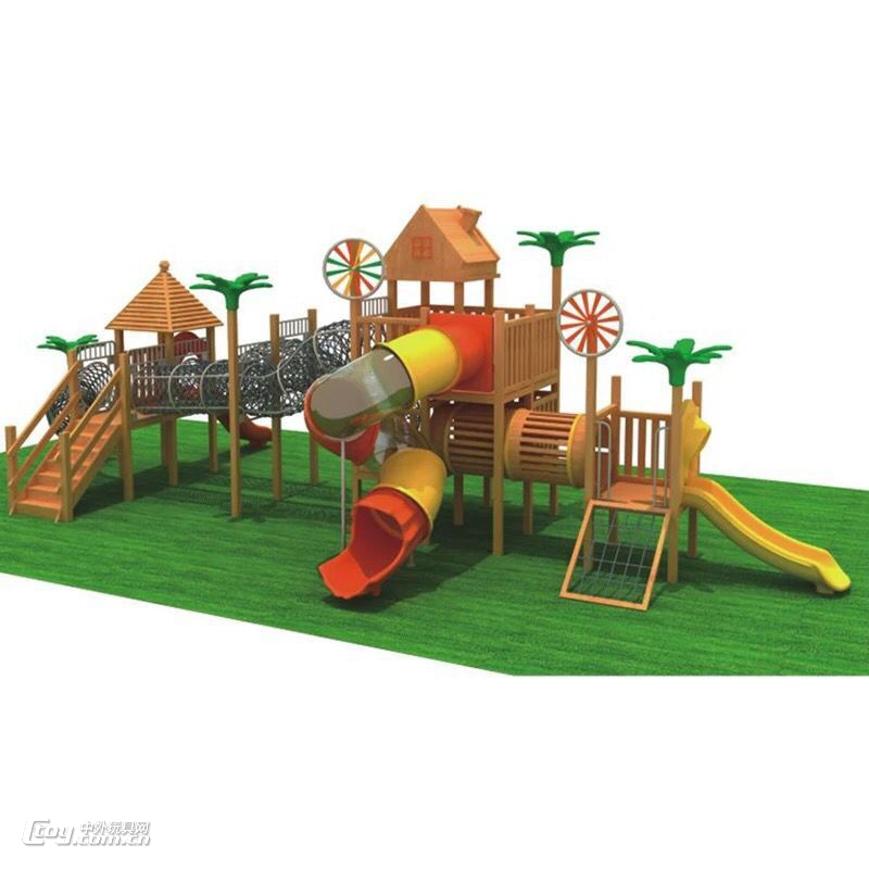 柳州幼儿园室外大型木质攀爬玩具 儿童秋千游乐配套设施