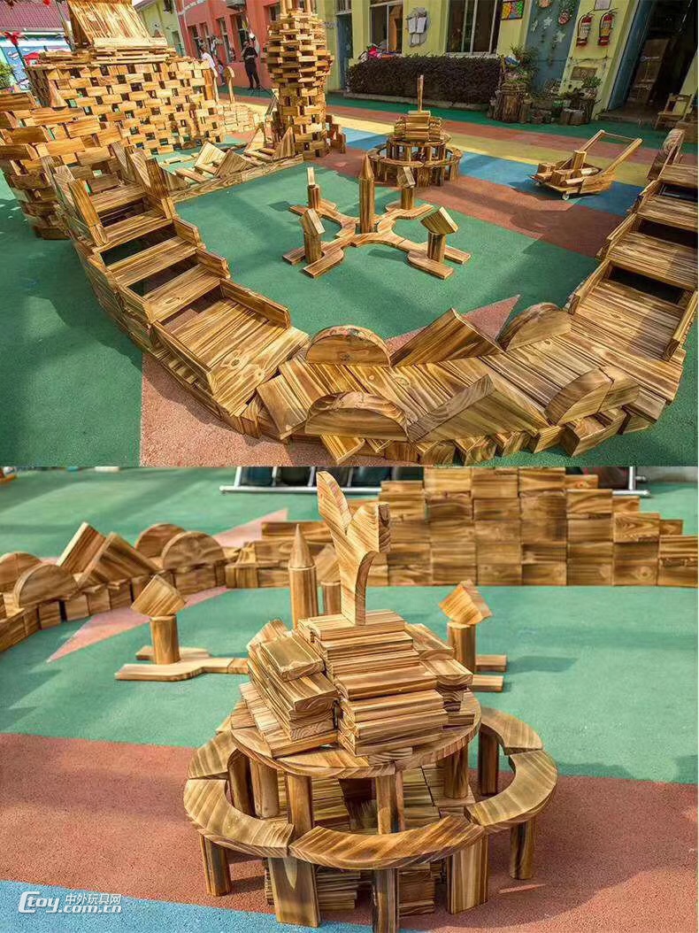柳州可定制幼儿园大型户外实木爬网滑梯游乐设施 儿童拓展设备