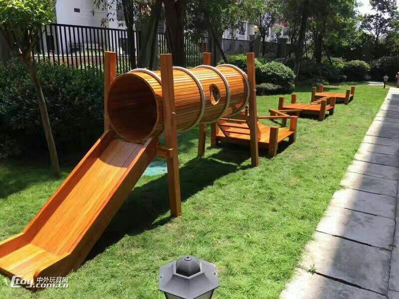 柳州可定做户外游乐场拓展训练器材 大型儿童木质攀爬墙设备