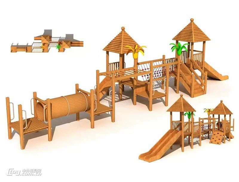 柳州批发儿童早教体能训练器材 室内外小区木制攀爬架拓展设备