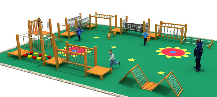 防城港定制儿童拓展游乐设备商场幼儿园行走组合体能训练设施