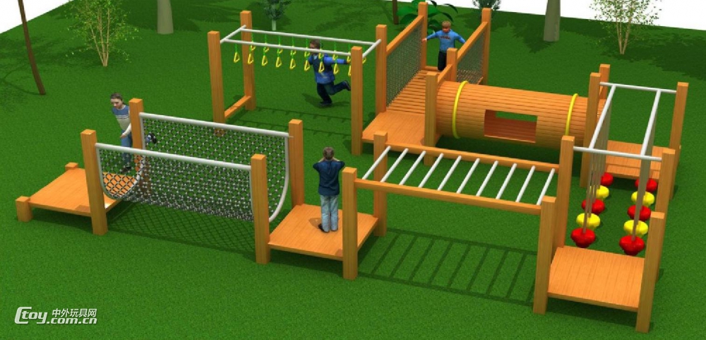 定制防城港户外公园景区儿童体能拓展爬网钻网攀爬架幼教设备