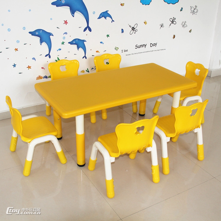 广西南宁幼儿园塑料桌椅儿童学习课桌椅厂家 (10)