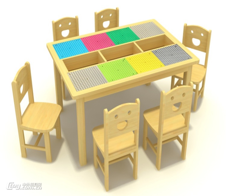 广西南宁可加工订做学校儿童实木桌椅书包柜玩具柜家具