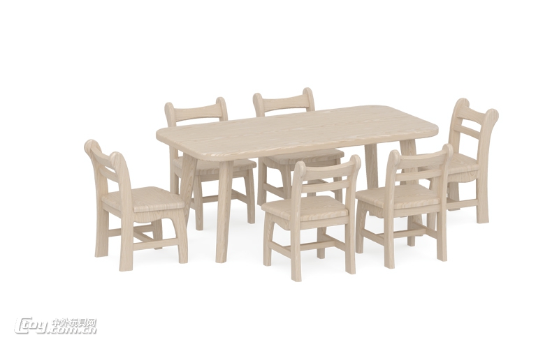 厂家供应南宁儿童木质桌椅 早教班幼儿园课桌家具