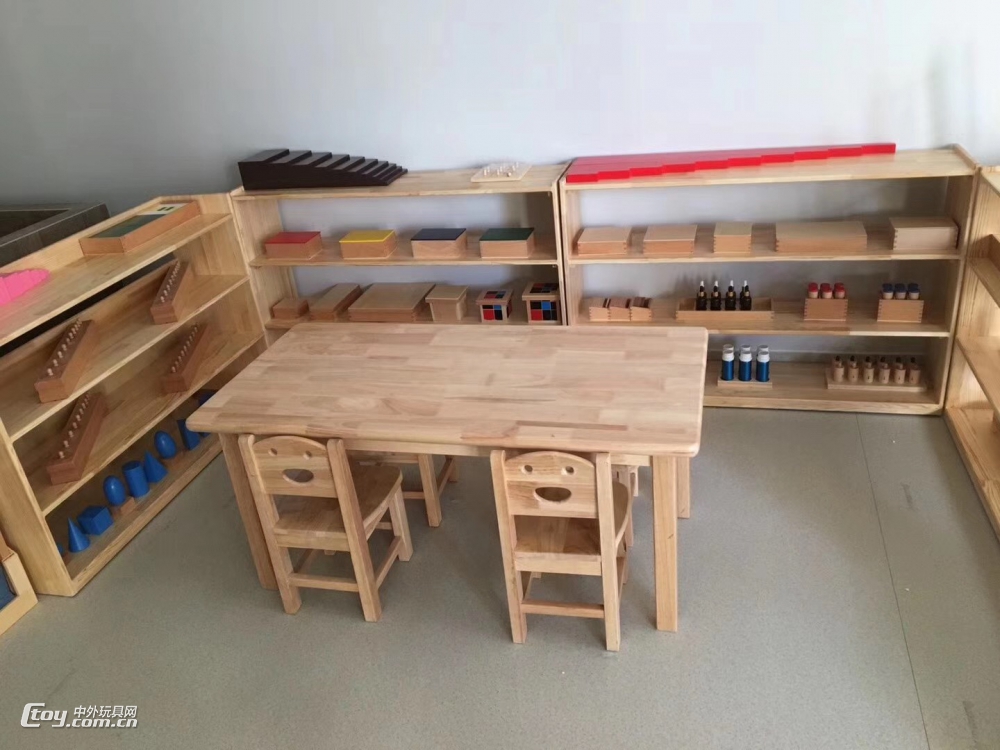 供应幼儿园长方桌木质组合课桌椅 儿童学习写字桌 广西玩具厂