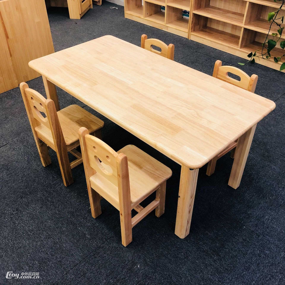 南宁可定制幼儿园专用早教实木课桌椅 儿童学习桌椅配套设备