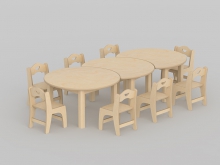 柳州厂家批发幼儿家具用品橡胶木课桌椅 实木书包柜配套家具