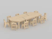 柳州加厚松木儿童组合课桌椅 学生简约靠背小椅子家具可定制