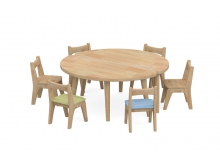 桂林定制儿童六人长方形木质课桌椅 学校幼儿园专用幼教家具