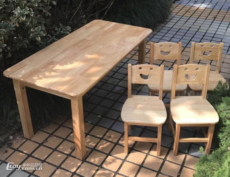 厂家梧州儿童半圆桌课桌椅 六人儿童长方桌幼儿园专用配套家具