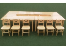 梧州培训班早教机构幼教家具 橡胶木儿童课桌椅