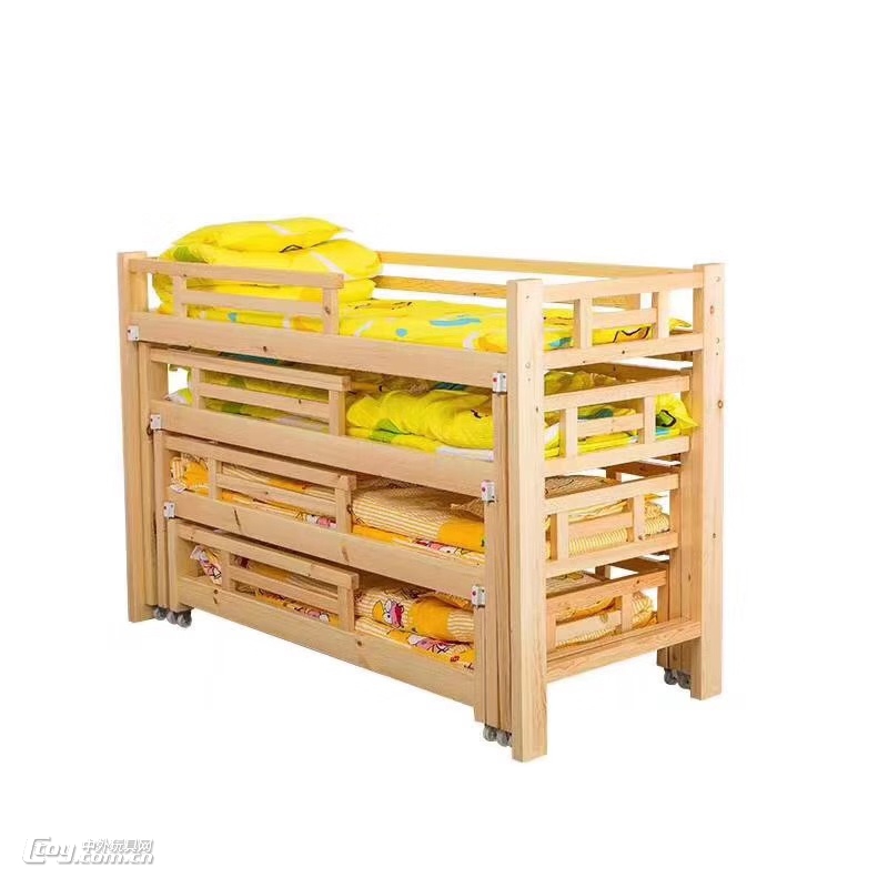 南宁大风车家具厂供应幼儿园午睡上下铺儿童木质床