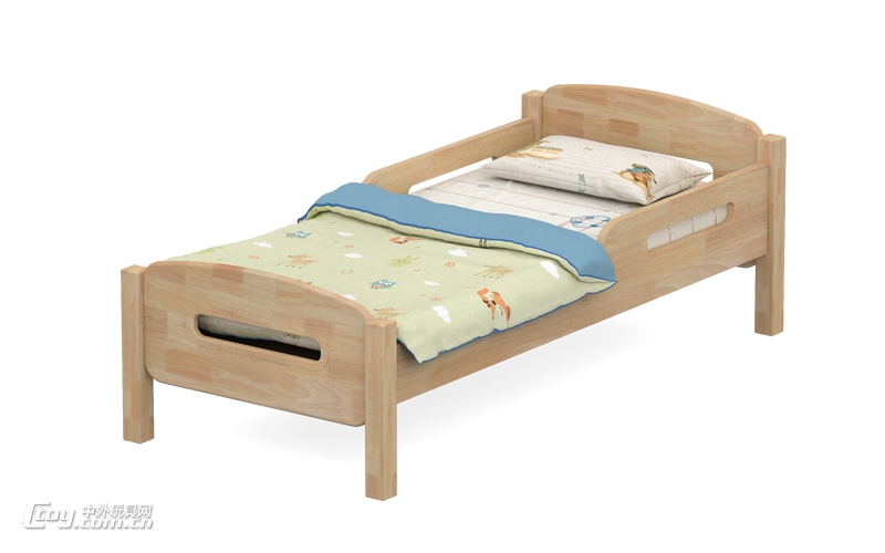 广西河池生产幼儿园午托班儿童橡胶木午睡床配套设备