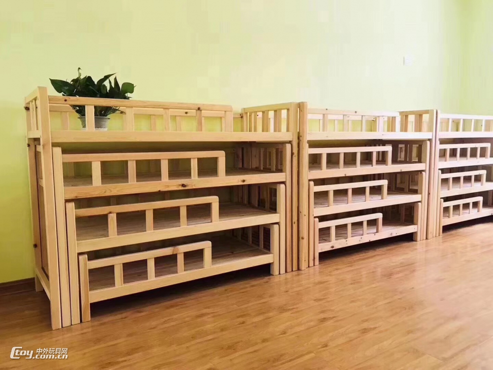 广西南宁幼儿园木质床实木家具儿童床厂家生产 (5)