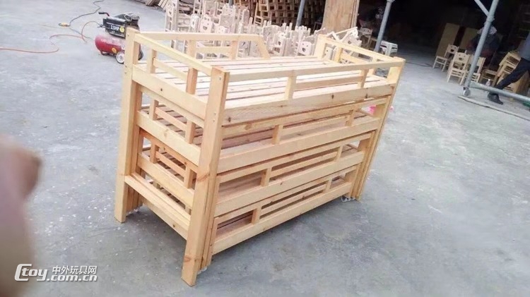 贺州大风车厂定做幼儿家具 幼儿园木质组合儿童睡床游乐设备