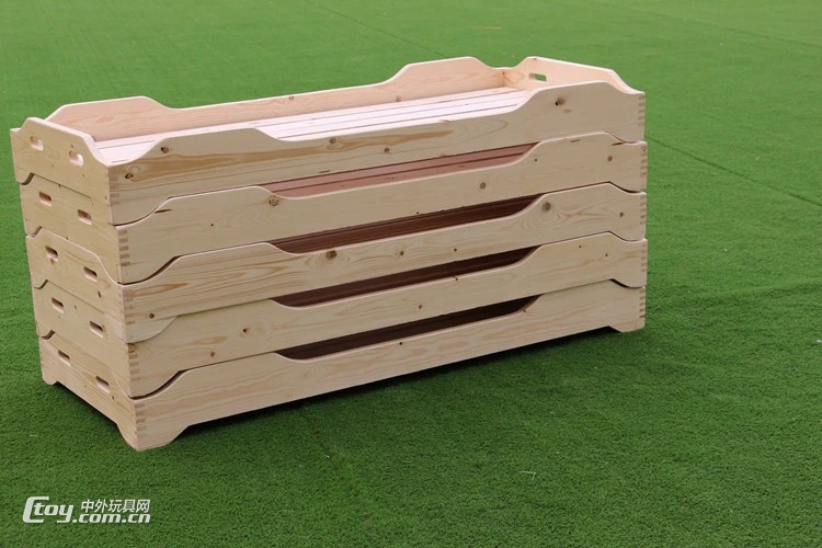 广西北海可定制幼儿园上下铺松木午睡床幼教家具