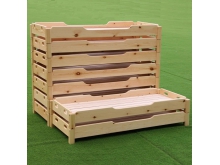 柳州大风车幼教家具可定做幼儿园培训机构木质组合儿童睡床设备