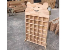 南宁大风车厂定制儿童实木口杯架 区角组合柜子幼儿家具